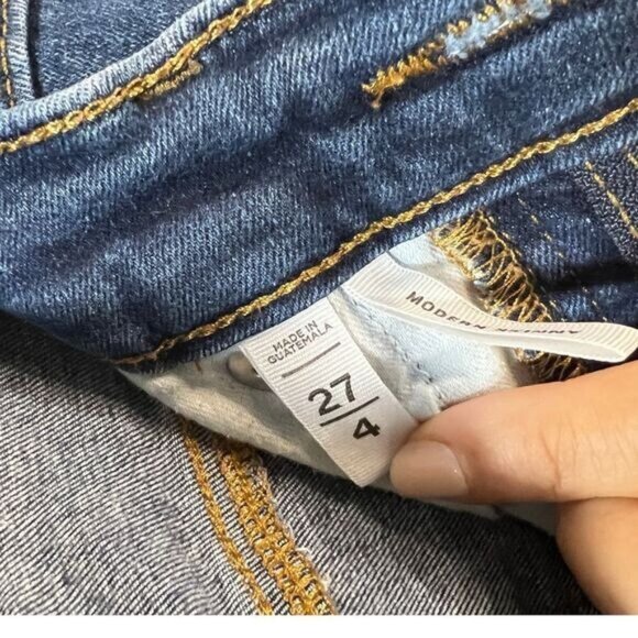 Loft Womens Modern Skinny Jeans Dark Wash‎ Size 27/4 - Picture 3 of 4